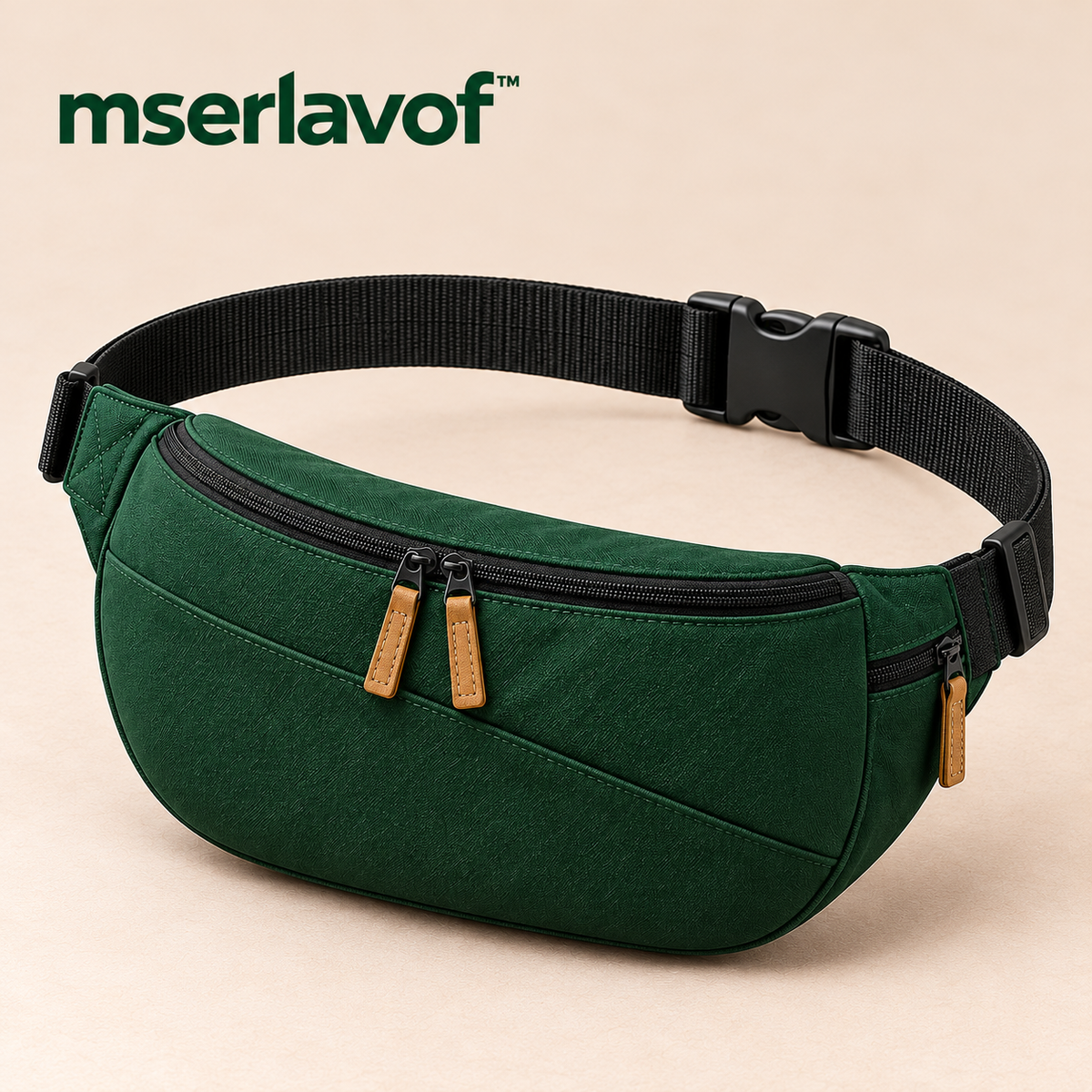 mserlavof™ PacePocket 2L Waist Pack | Adjustable Hiking Belt Bag and Crossbody Sling with Organizer Pocket & Key Clip