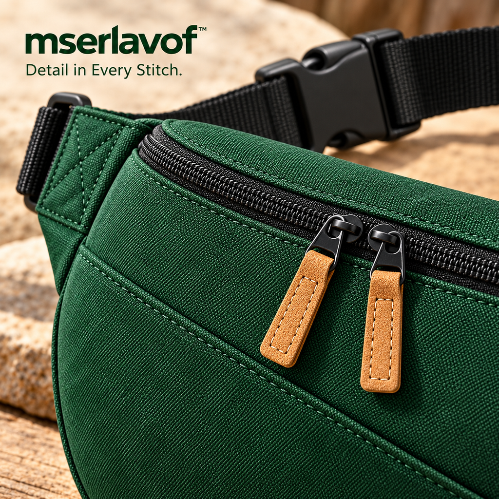 mserlavof™ PacePocket 2L Waist Pack | Adjustable Hiking Belt Bag and Crossbody Sling with Organizer Pocket & Key Clip