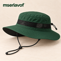 mserlavof™ HorizonBrim Packable Outdoor Hat | Wide-Brim Hiking and Fishing Hat with Mesh Ventilation, Adjustable Fit & Removable Chin Cord