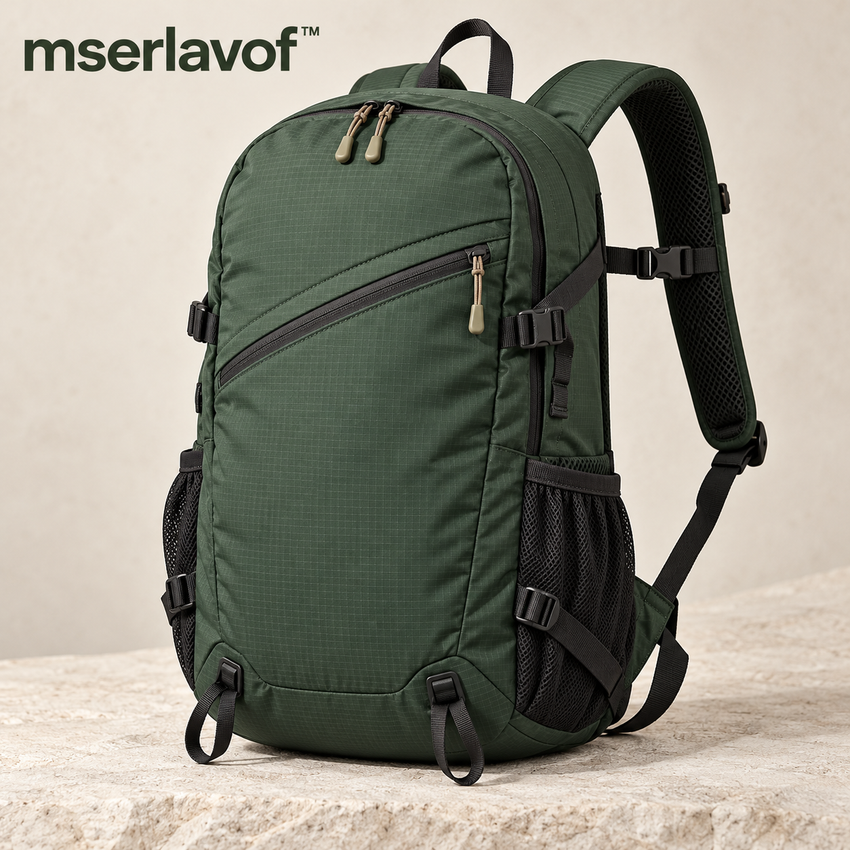 mserlavof™ TrailForm 20L Hiking Daypack | Outdoor Backpack with Bottle Pockets, Trekking Pole Loops & Padded Shoulder Straps